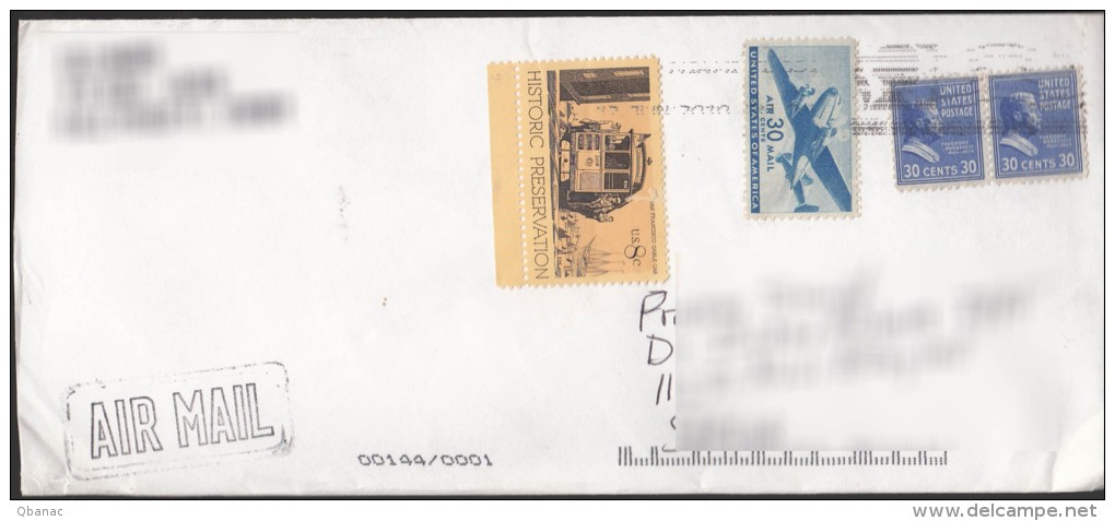 USA Cover To Serbia - Lettres & Documents