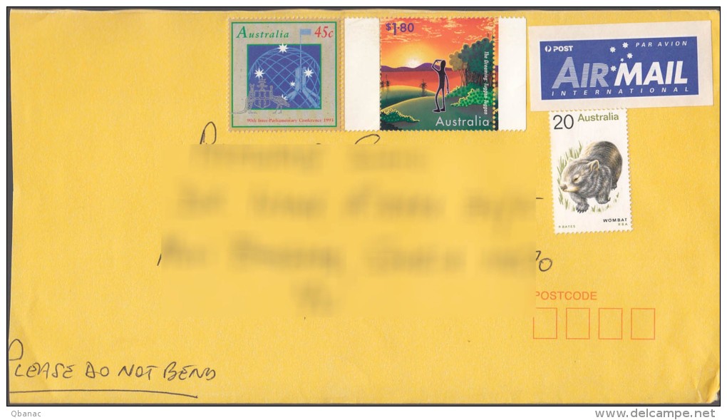 Australia Cover To Serbia - Cartas & Documentos