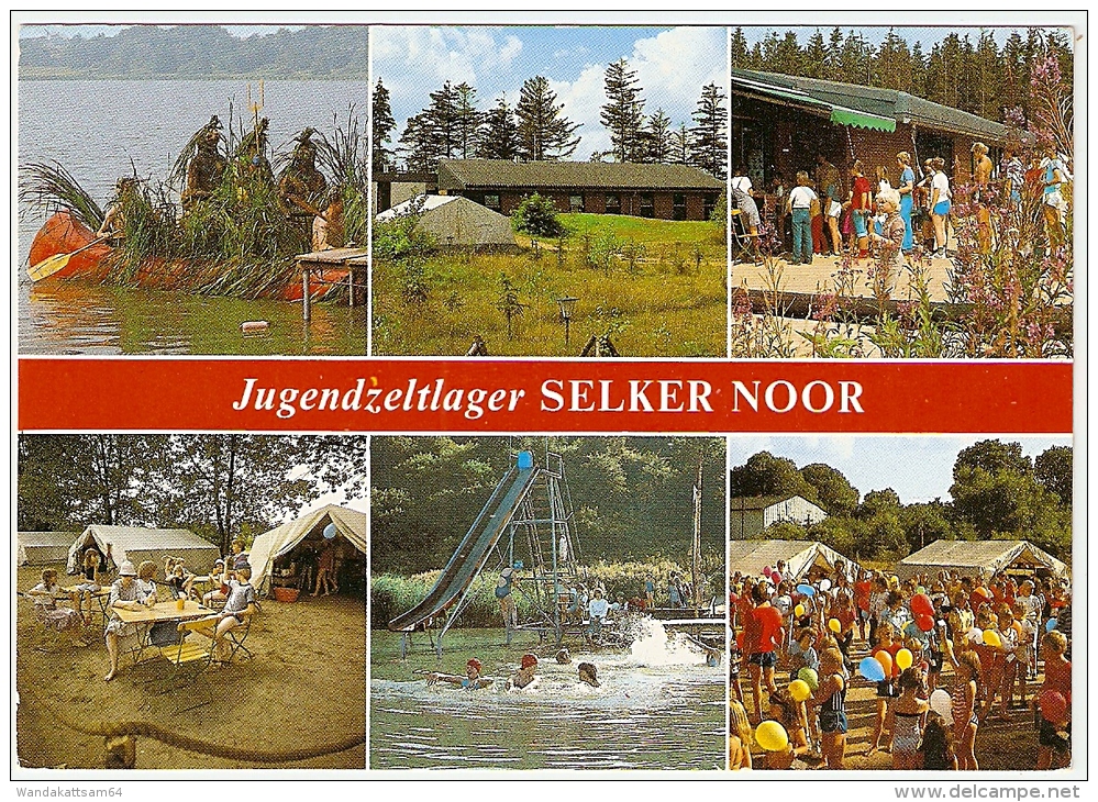 AK 23802 Jugendzeltlager SELKER NOOR Mehrbildkarte 6 Bilder 14.-7.92-13 238 SELK - Schleswig