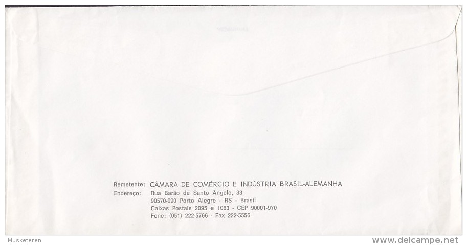 Brazil Airmail Aérea AHK RODOVIARIA 1994 Meter Stamp Cover Letra To Germany (2 Scans) - Lettres & Documents