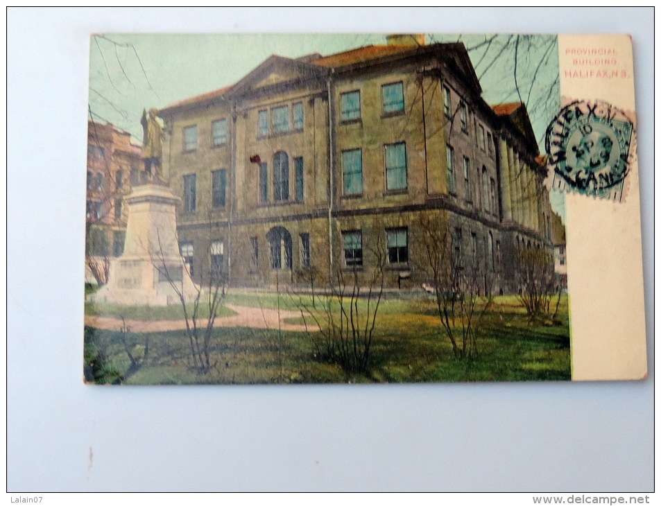 Carte Postale Ancienne : Provincial Building  HALIFAX N. S.,   Stamp 1909 - Halifax