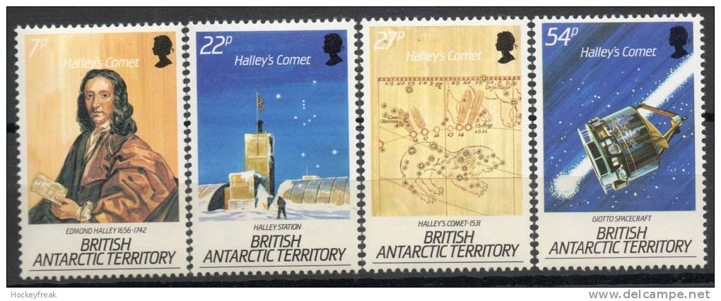 British Antarctic Territory 1986 - Appearance Of Halley's Comet SG147-150 MNH Cat £5.25 SG2015 - Other & Unclassified