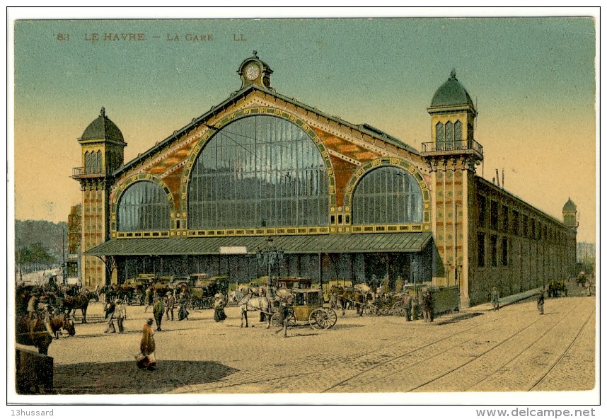 Carte Postale Ancienne Le Havre - La Gare - Chemin De Fer - Gare