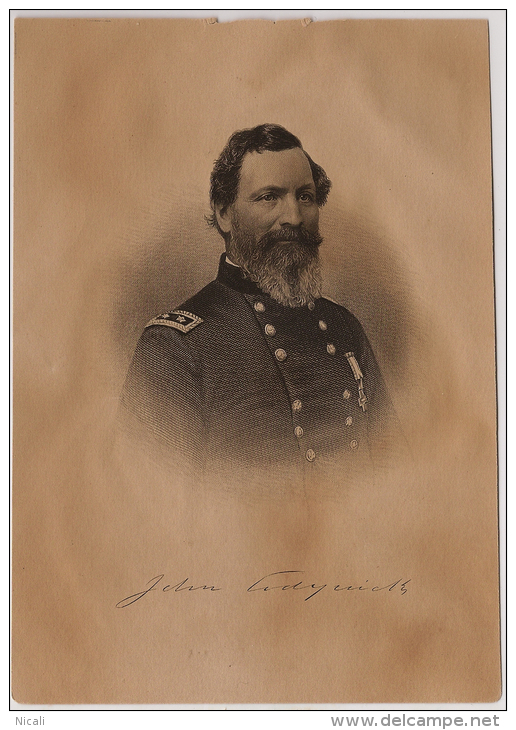 USA General JOHN SEDGWICK 1813-1864 Engraving TJ31 - Geschichte