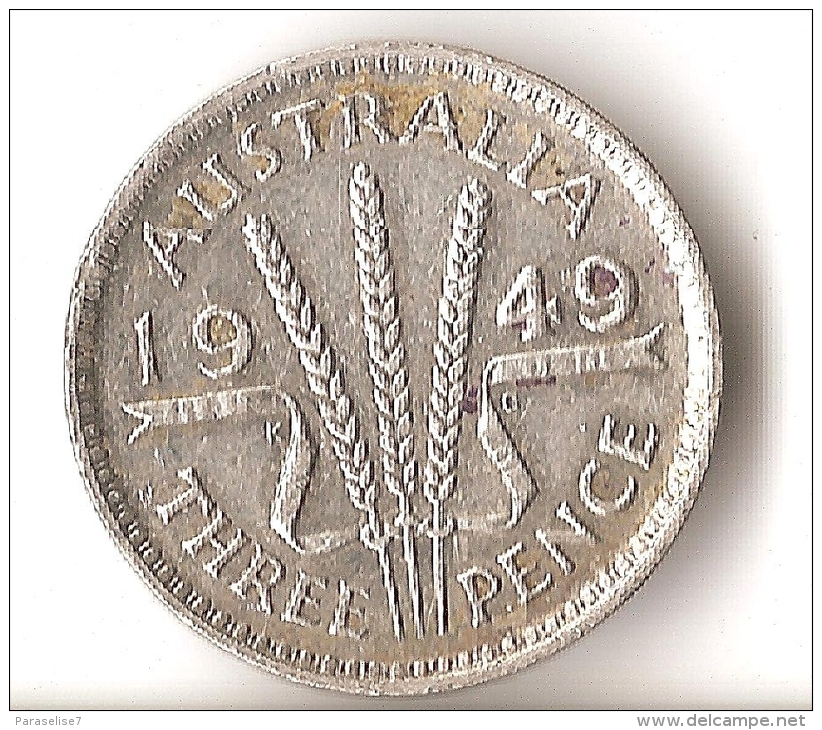 AUSTRALIE  3  PENCE  1949  ARGENT - Threepence