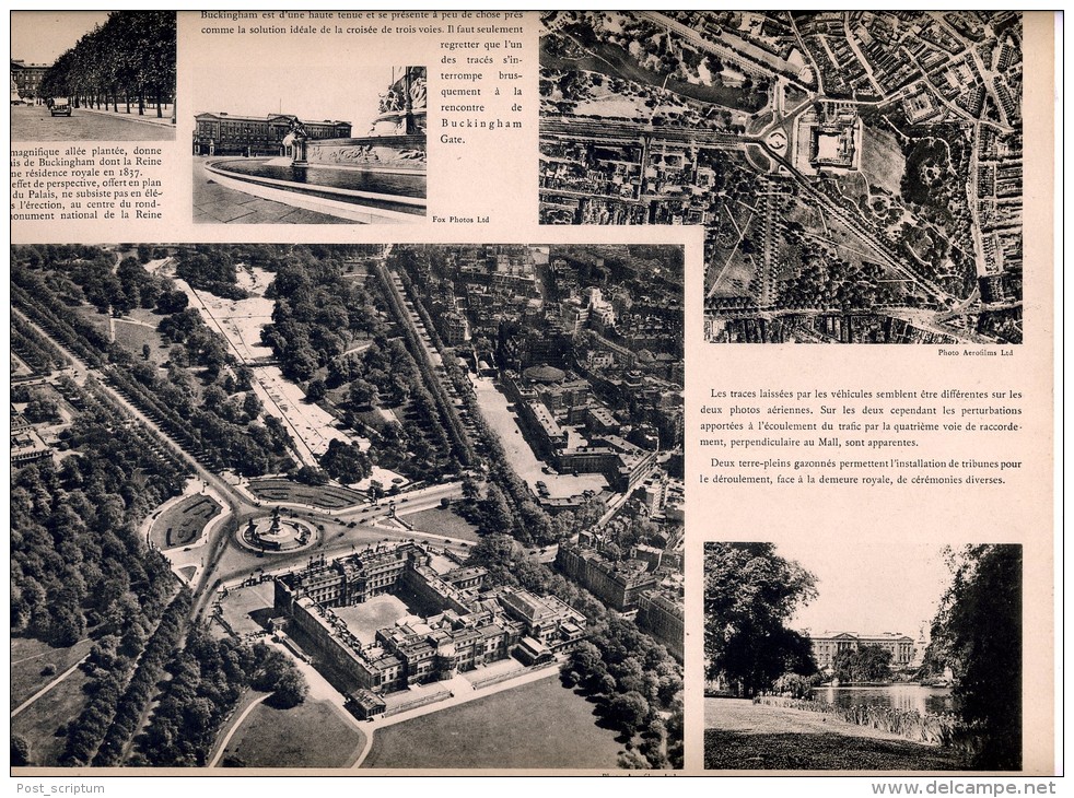 Vieux Papiers - Documents D'urbanisme - Londres - Buckingham Palace - 2 Pages - Arquitectura