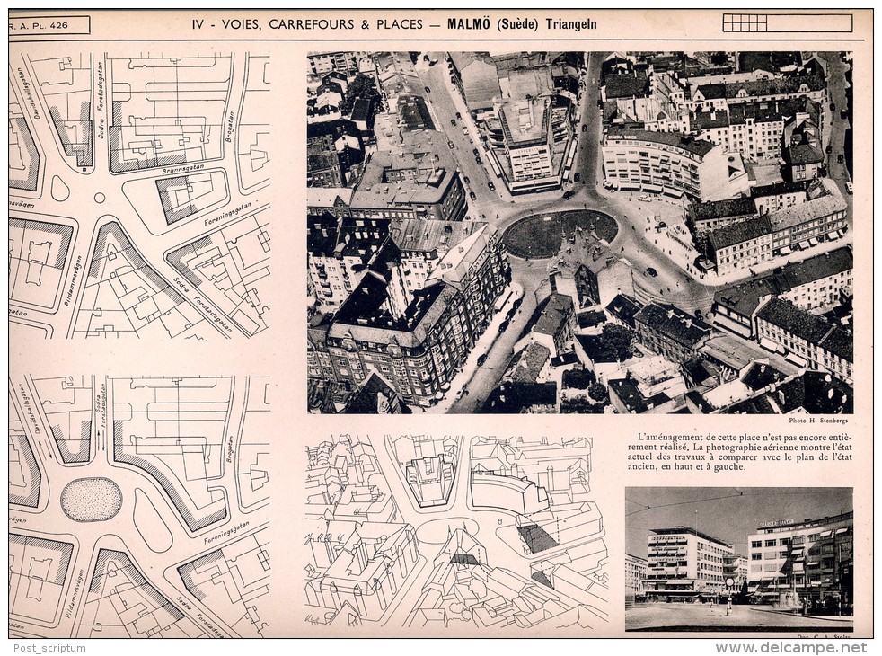 Vieux Papiers - Documents D'urbanisme - Suède Malmö - Triangeln - Architecture