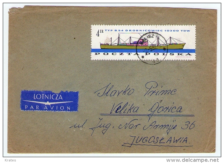 Old Letter - Poland, Polska - Posta Aerea