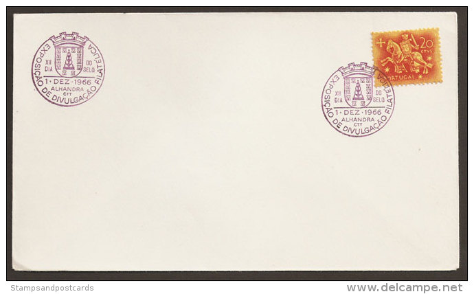 Portugal Cachet Commémoratif  Journée Du Timbre Expo 1966 Alhandra Event Postmark Stamp Day - Flammes & Oblitérations