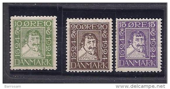 Denmark1924: Michel137&139mh* ,138mnh** - Ongebruikt