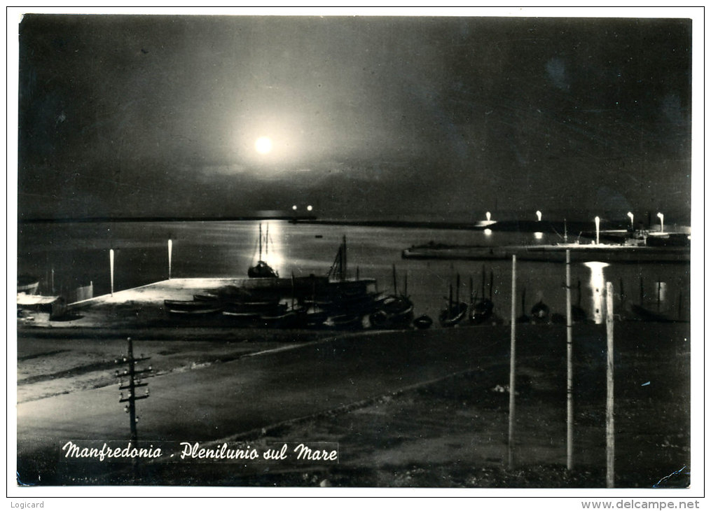 MANFREDONIA (FOGGIA) PLENILUNIO SUL MARE 1956 - Manfredonia