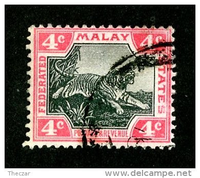 780x)  Fed.States Malay 1904- SG # 36d  Used  Catalogue £ .80 - Federated Malay States