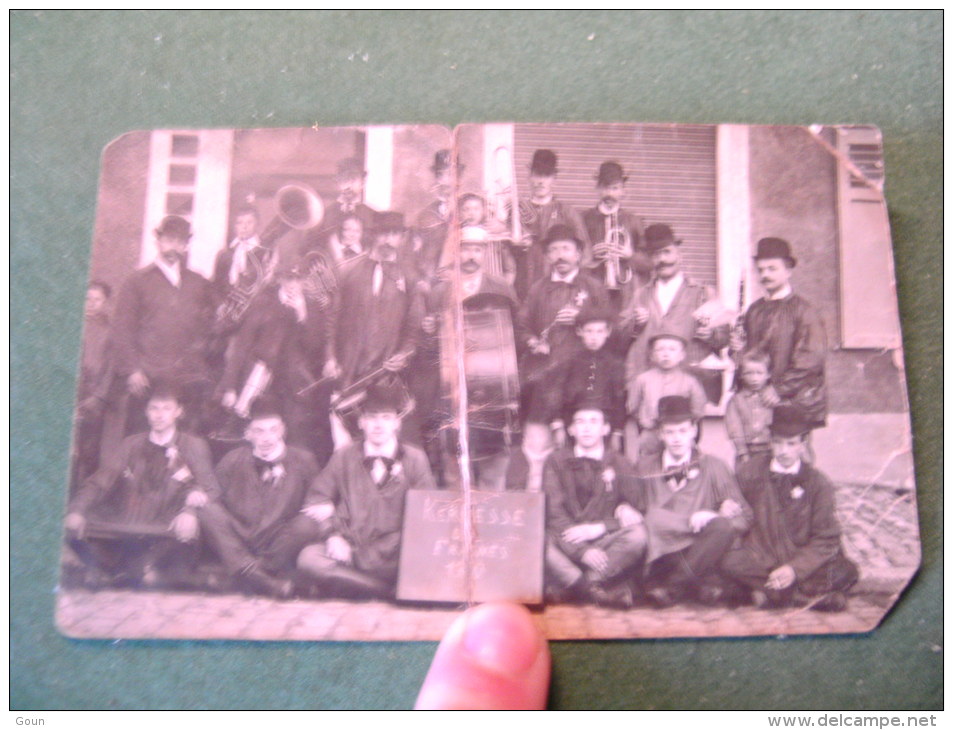 BC5-4-250 LC54 Rare Carte Photo Kermesse Frasnes Lez  Gosselies 1910 (en L'état) - Les Bons Villers