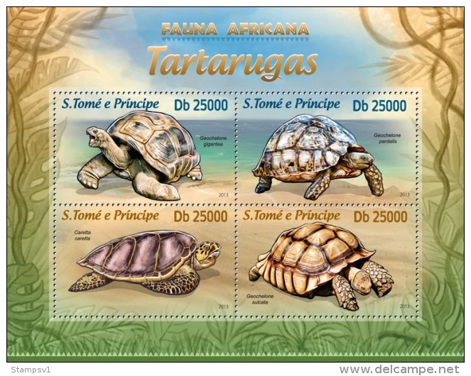 S. Tome&Principe. 2013 Turtles. (205a) - Tortues