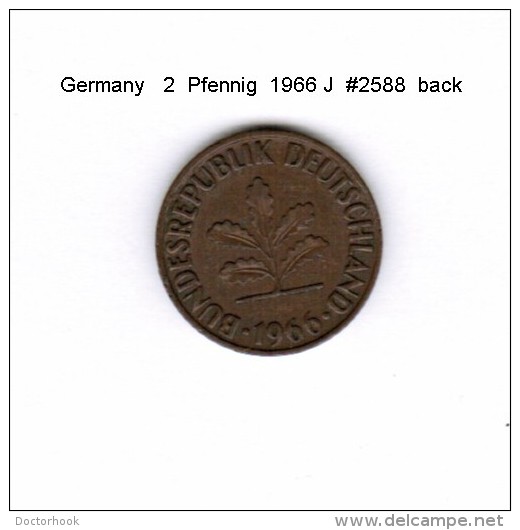 GERMANY    2  PFENNIG  1966 J   (KM # 106) - 2 Pfennig