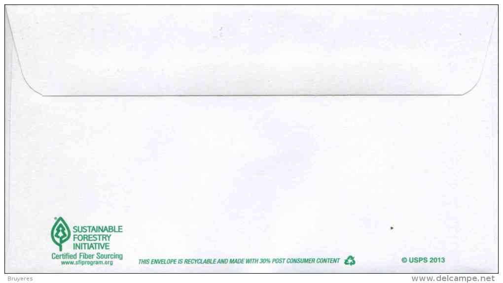 Entier Postal De 2013 Sur Enveloppe Avec Fenêtre Et Timbre "Folk Art Aigle" - Rabat Gommé - Format 92 X 166 Mm (#6 3/4) - 2011-...