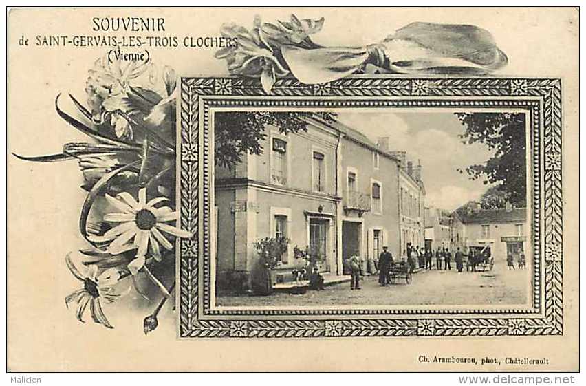 Vienne - Ref A 100 - Saint-gervais-les-trois-c Lochers- Carte Souvenir -- - Saint Gervais Les Trois Clochers