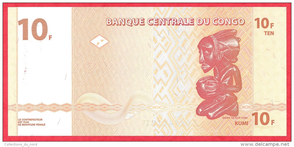 Congo - 10 Francs 2003 UNC / Papier Monnaie - Congo - Democratische Republiek Congo & Zaire
