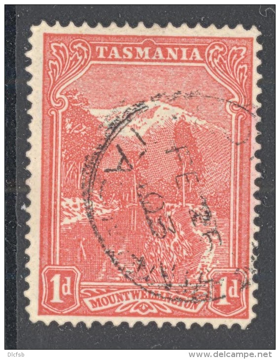 TASMANIA, 1902 1d Pale Red (SG240,P12&frac12; Wmk V Over Crown Sideways) Typographed FU - Usados