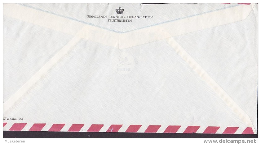 Greenland Airmail TELETJENESTEN Sonderstempel Special Cancel DUNDAS Slogan 1969 Cover Brief (Cz. Slania) - Lettres & Documents