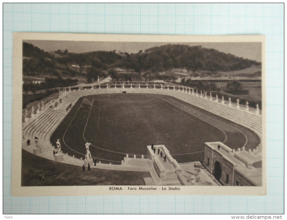 ROMA FORO MUSSOLINI LO STADIO ANIMATA Timbro-FP - VIAGGIATA 1940 (laz2135) - Stadien & Sportanlagen