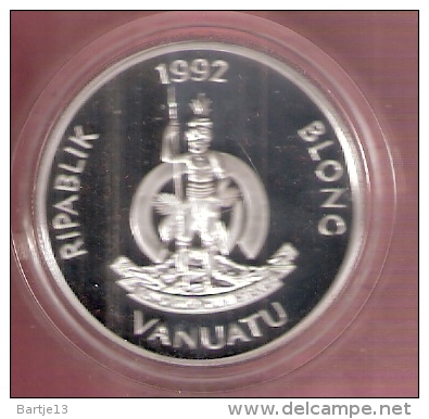 VANUATU 50 VATU 1992 OLYMPIC GAMES 1992 SILVER PROOF ROWING - Vanuatu