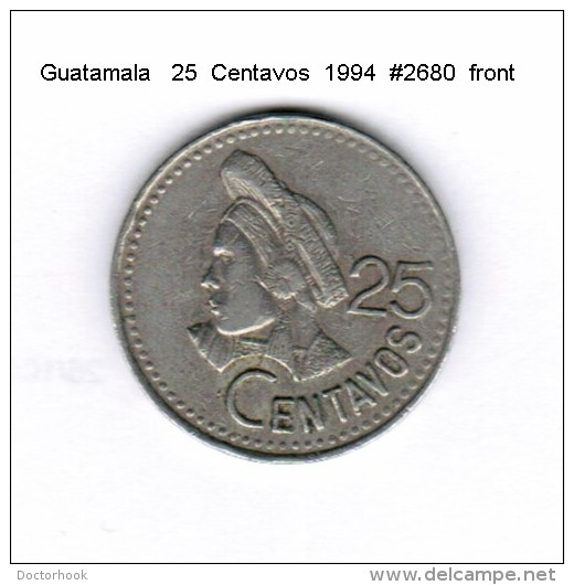 GUATAMALA   25  CENTAVOS  1994  (KM # 2785) - Guatemala