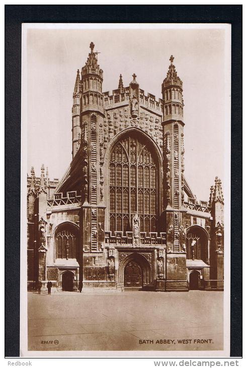 RB 945 - Real Photo Postcard - Bath Abbey West Front - Somerset - Bath