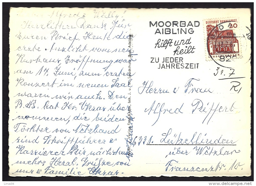 CPA ANCIENNE- ALLEMAGNE- BAD AIBLING- KURHAUS-  ETABLISSEMENT DE CURE- VOIR SCAN VERSO - Bad Aibling