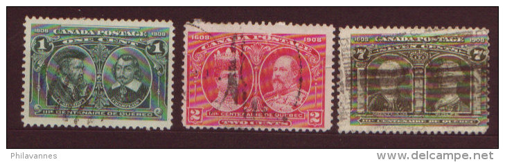 Canada, Lot De 3 Timbres: N° 86+87+89 ( 1306/06) - Usati