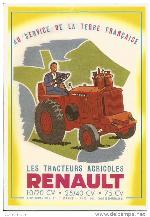 Publicité, Tracteur Renault 1943 - Au Service De La Terre Française - Agriculture, Matériel Agricole, France - Traktoren