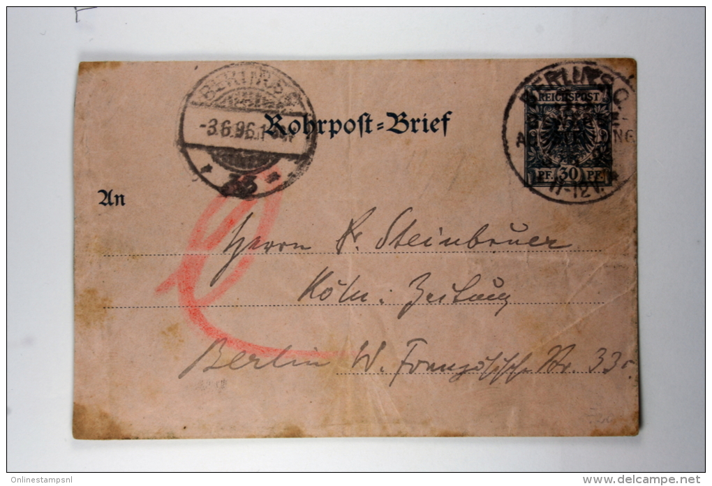 Germany: Rohrpost-Umschläge 1889 Reichspost - Covers