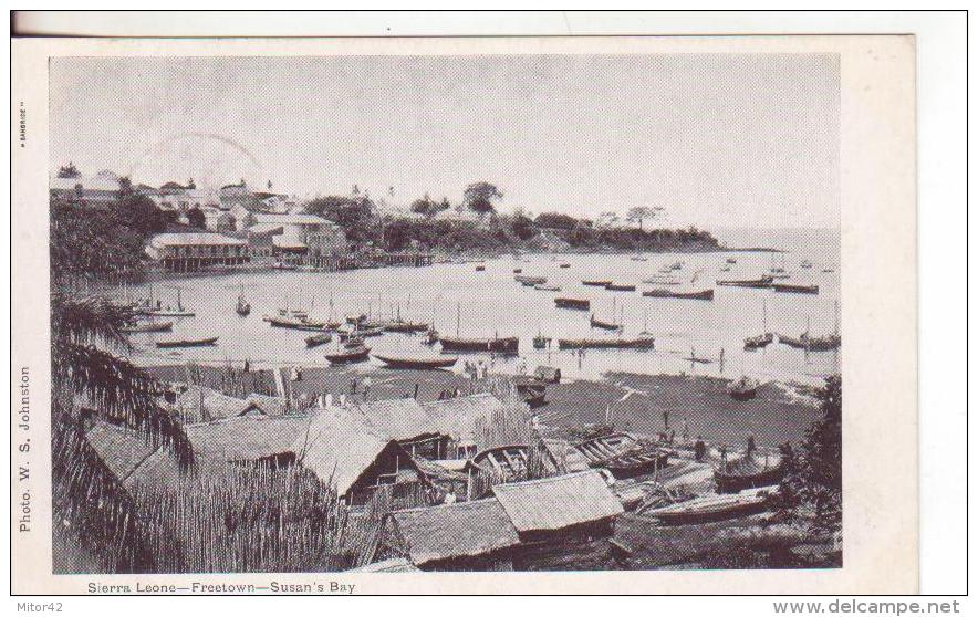 7-Freetown-Sierra Leone-Colonia Britannica-British Colony-Colonie Britannique-Barche-Villaggio-Boats-village-v.1906 - Sierra Leone