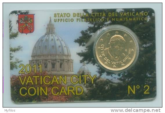 2011VATICANO VATIKAN COIN CARD CENT. 50 N° 2 - Vaticaanstad