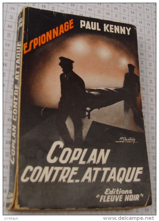 Paul Kenny, Coplan Contre Attaque, Fleuve Noir, Couverture Noire "Espionnage" 1957 - Fleuve Noir