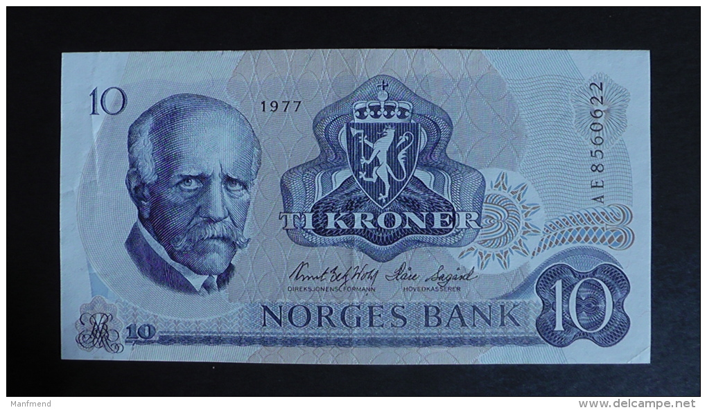 Norway - 10 Kroner - 1977 - P 36c - XF - Look Scan - Norway