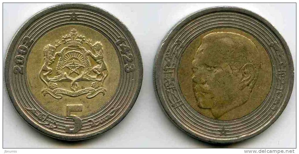 Maroc Morocco 5 Dirhams 2002 1423 KM 109 - Marokko