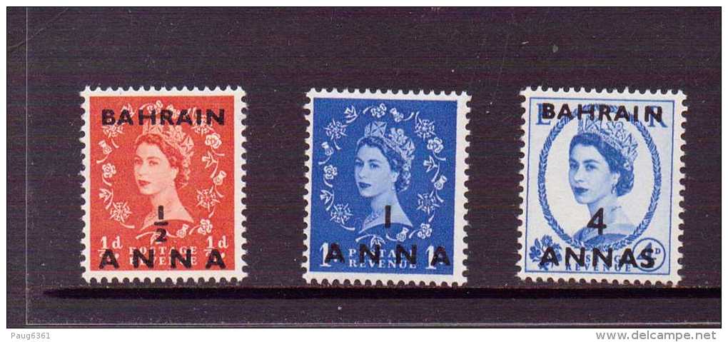 BAHREIN 1952/55  YVERT N°77/78-82A  NEUF MNH** - Bahrein (...-1965)