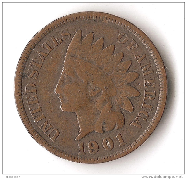 USA  1 CENT 1901 - 1859-1909: Indian Head