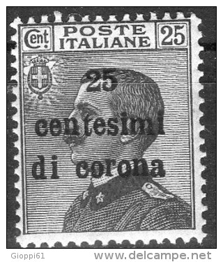 1919 Emissioni Generali - F.lli D´Italia Del 1901-18 Soprastampati In Centesimi Di Corona 25 C - Sonstige & Ohne Zuordnung