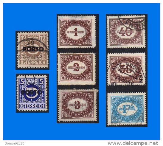 AT 1946-1947, 8 Postage Due Stamps, Unused/Used - Impuestos