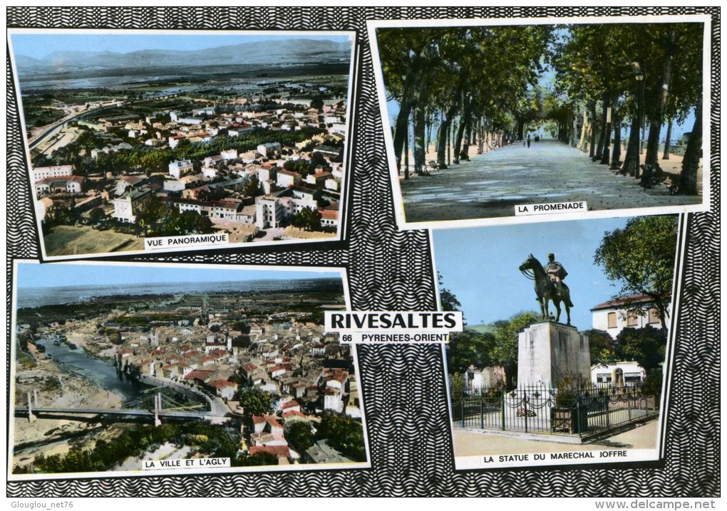 66- SOUVENIR DE RIVESALTES...4 VUES....CPM 1974 - Rivesaltes