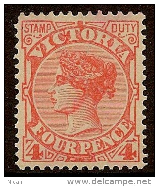 VICTORIA 1896 4d Red QV SG 337 HM X#JE0 - Neufs