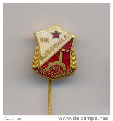 FOOTBAL / SOCCER , CLUB ´´FK DUBOCICA´´- LESKOVAC, SERBIA, 50 YEARS- Commemorative Pin Badge From 1973. - Bowling