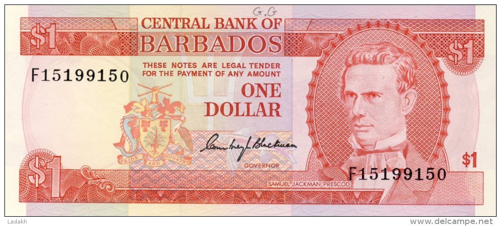 BILLET # BARBADE # 1 DOLLAR  # 1973  # PICK N° 29 - Barbados (Barbuda)