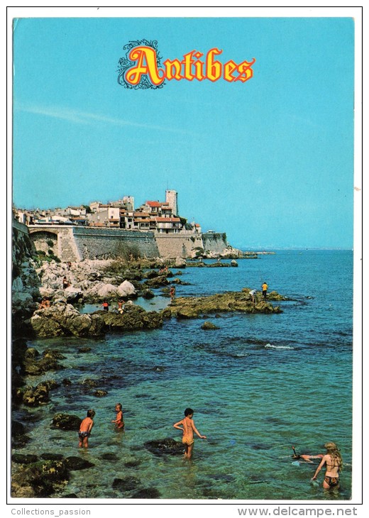 CP, 06, ANTIBES, La Vieille Ville Et Les Remparts, Voyagé En 1980 - Antibes - Les Remparts