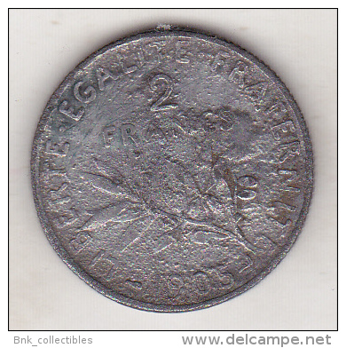 France 2 Francs 1905 , Fake Coin - FAUX D'EPOQUE - Abarten Und Kuriositäten