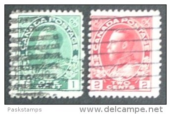 Canada1903 # Yvert 78/80 - Scott #89/90  Edward VI - Usati