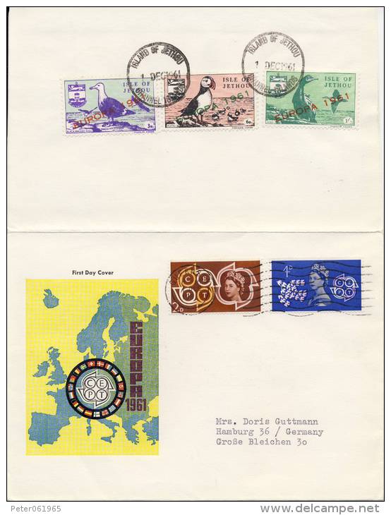 3 Speciale FDC's VK / 3 Special FDC's UK: Herm, Jethou, Lundy - 1961 - Ohne Zuordnung