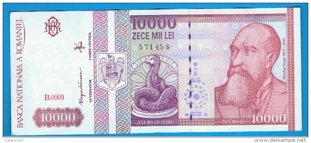 RUMANIA  - 10.000 Lei   1994 Circulado  P-105  Serie  B09 - Romania